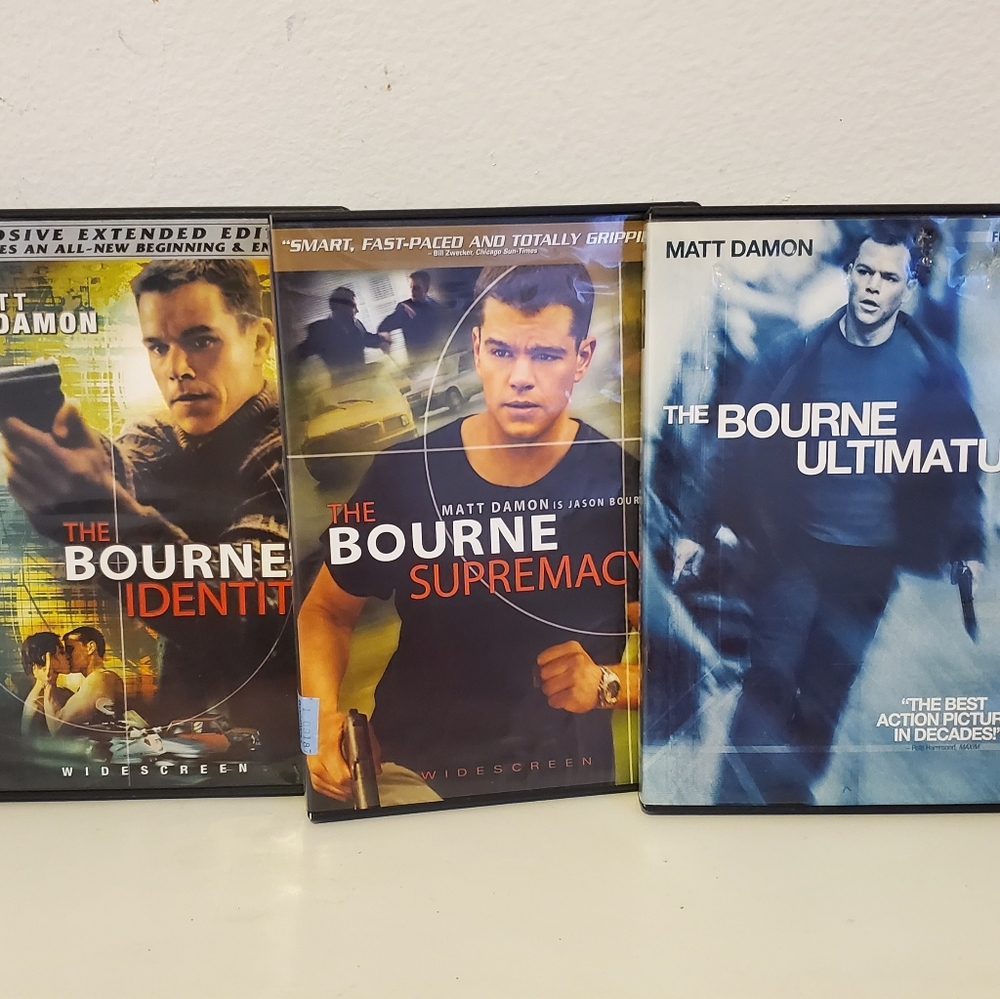 Jason Bourne Dvds Set-Ist 3 Movies EUC